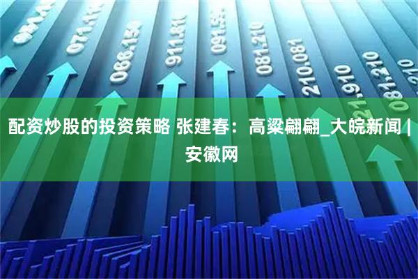 配资炒股的投资策略 张建春：高粱翩翩_大皖新闻 | 安徽网